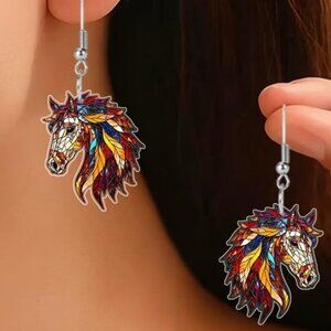 STAINED GLASS EQUINE DANGLES